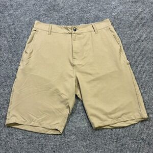 Trunks Mens Multi-Functional Shorts Size 36 Beige Flat Front High Rise